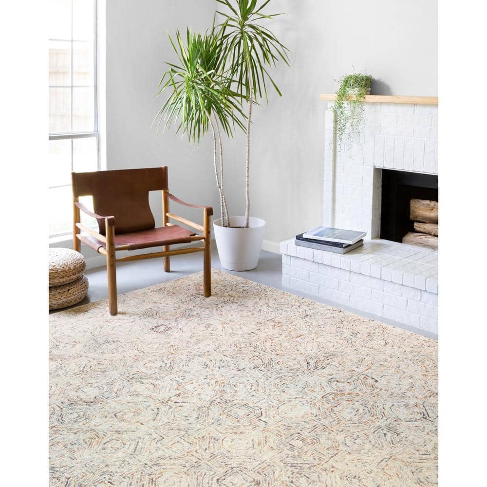 Hand-Tufted Contemporary Wool Area Rug, 7'9" x 9'9", Multicolor