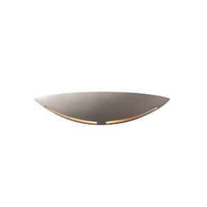 Ambiance 1-Light Small ADA Slice Bisque Wall Sconce