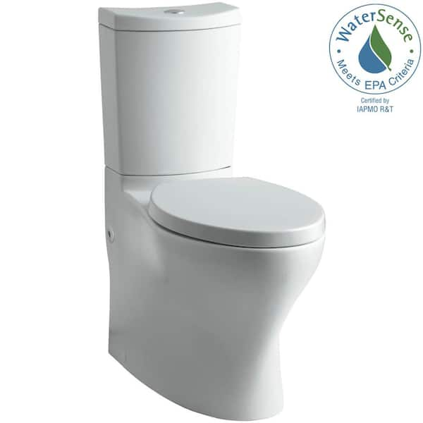 KOHLER Persuade 2-piece 1.0 or 1.6 GPF Dual Flush Elongated Toilet in Ice Grey, Seat Not Included