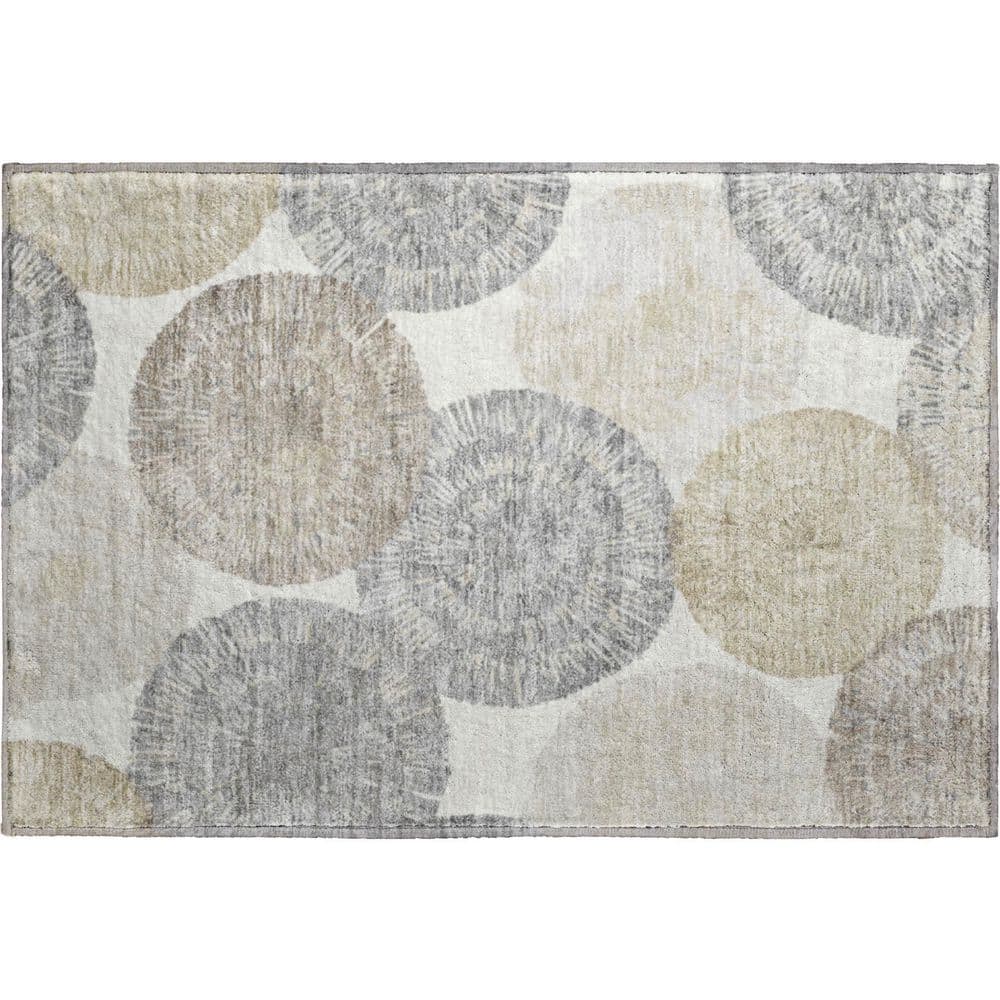 Mayfield Premium Machine Washable Abstract AMF2351 Linen 3 ft. x 4 ft. Area Rug price history on PriceWatchPro