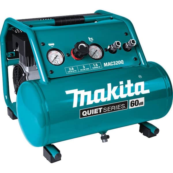 Makita Quiet Series 1-1/2 HP 3 Gal. Oil-Free Electric Air Compressor