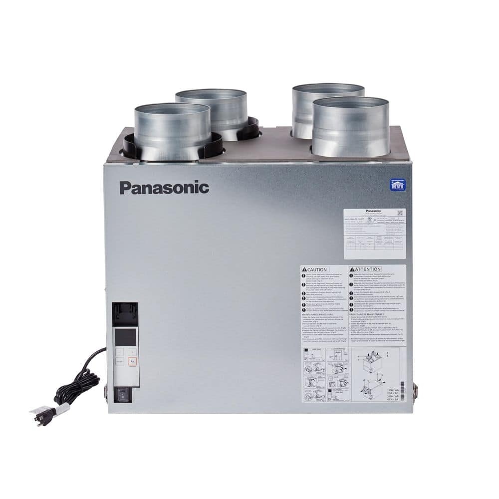 Panasonic BalancedHome 30-130 CFM Top Port Room Side Installation Quiet ...