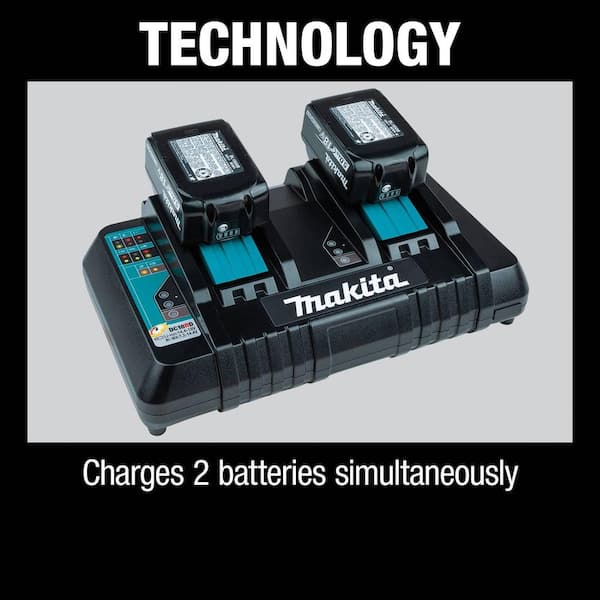 Pack 2 batteries 18V 6Ah + chargeur DC18RD + MakPac MAKITA