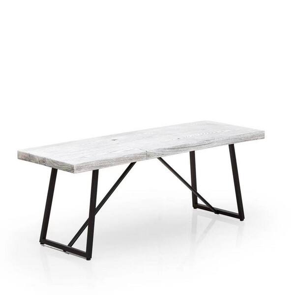 Unbranded 48 in. L x 16 in. W x 18 in. H Backless Wooden Garden Park Bench for Patio Porch