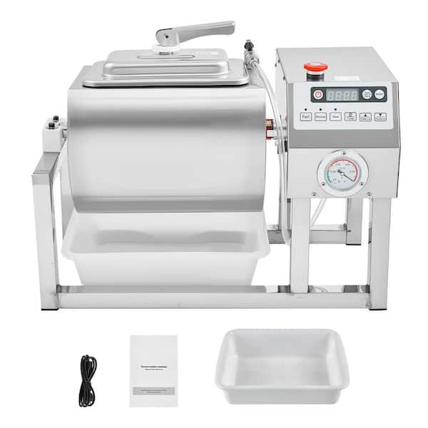 SKYSHALO Commercial Meat Tumbler Marinator, 20 L Vacuum Tumbler Marinating Machine with Bidirectional Rotation, Stainless Steel