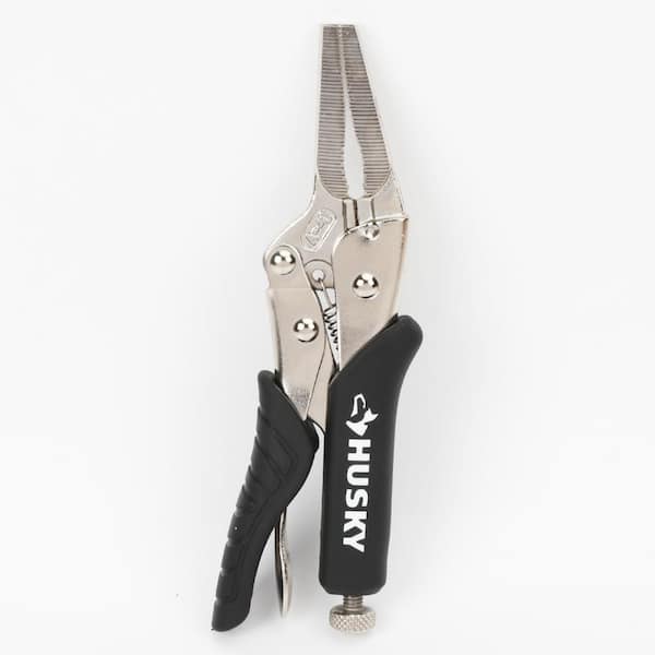 6.5 in. Long Nose Locking Pliers with Rubber Grip