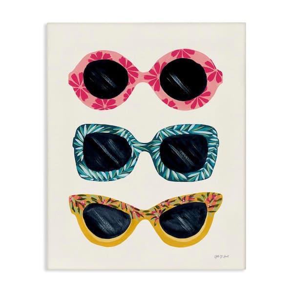 Stupell Industries Tropical Sunglasses Trio by Yvette St. Amant Unframed Coastal Graphic Art Print 20 in. x 16 in.