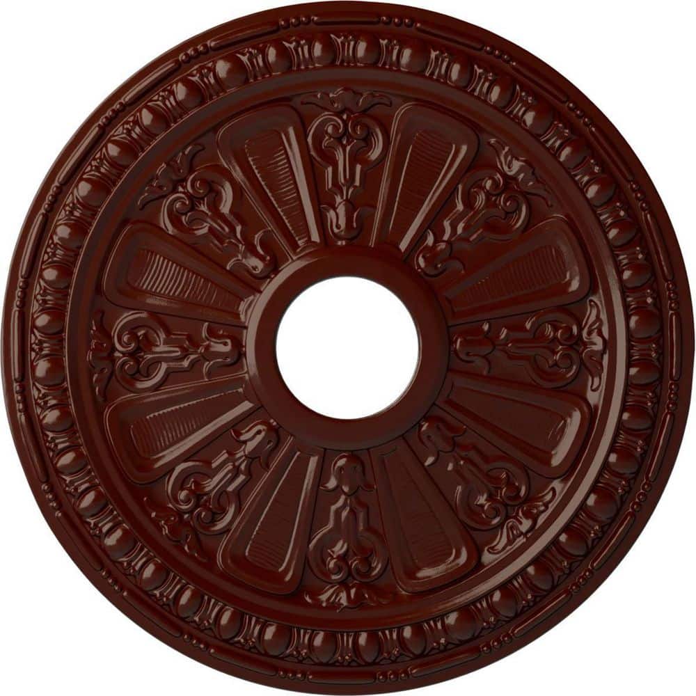 "1-1/8"" x 18-1/8"" x 18-1/8"" Polyurethane Raymond Ceiling Medallion, Brushed Mahogany" price history on PriceWatchPro
