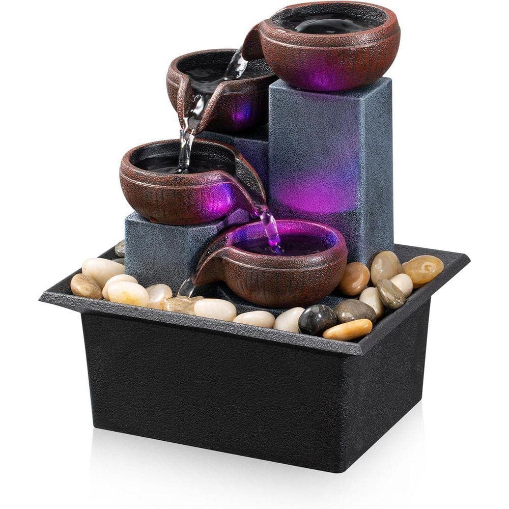 Tabletop Fountain 4 Level Small Waterfall Fountain YNLIN285 - The
