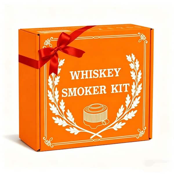 Electric Whiskey Smoker Kit with Adjustable Smoke Control (0–60s), Cocktail Smoker Kit with 6 Wood Chips, Black