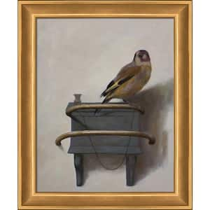 The Goldfinch by Carel Fabritius Muted Gold Glow Framed Animal Oil Painting Art Print 20 in. x 24 in.