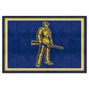 West Virginia Mountaineers Blue 5 ft. x 8 ft. Plush Area Rug