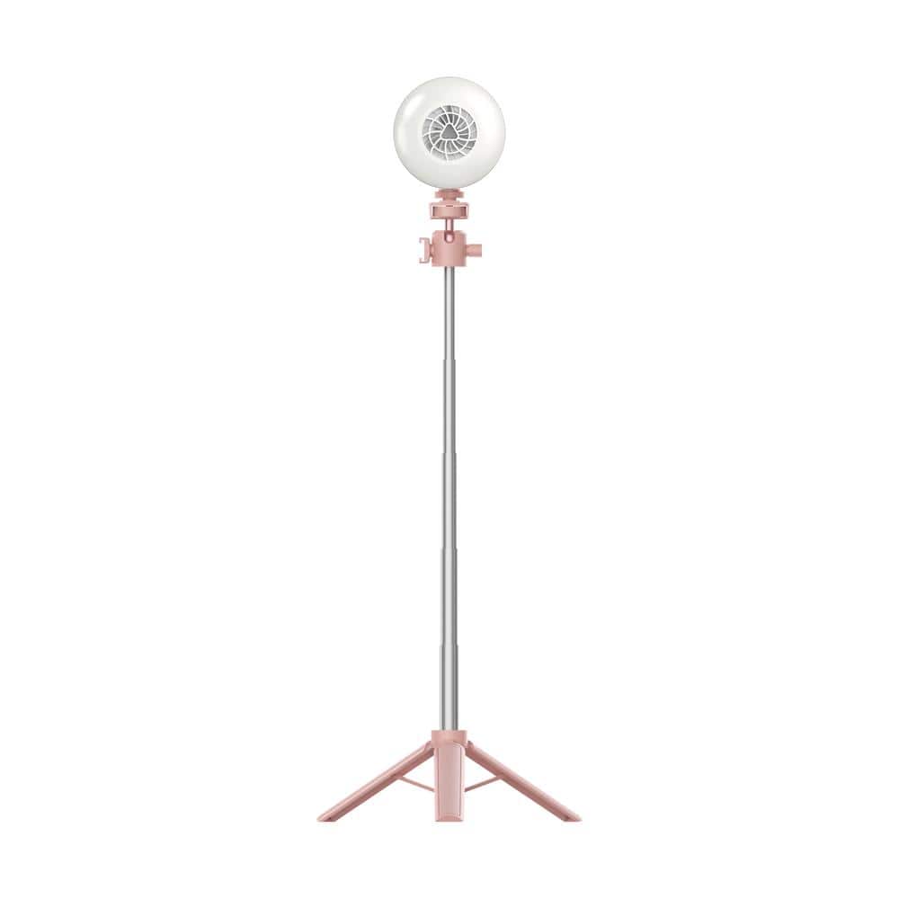 4.4 1 in. Pink 10-Watt Dimmable Portable LED Fill Light with Telescopic Rod