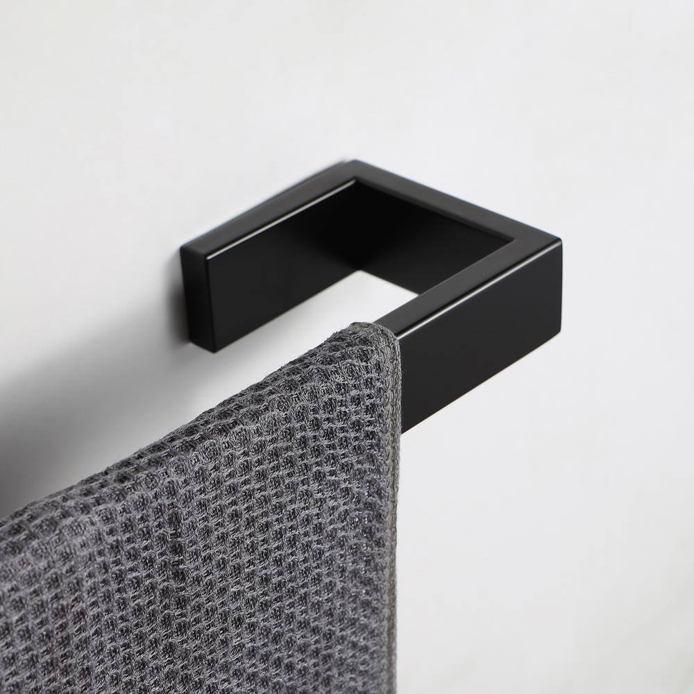 Matte Black 4-Piece Stainless Steel Bathroom Hardware Set