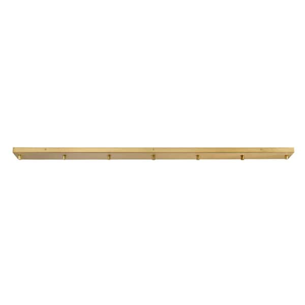 Unbranded Seven Port 54 inch Linear Multi Point Canopy in Modern Gold