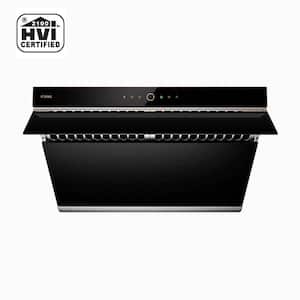 Slant Vent Series 30 in. 1000 CFM Under Cabinet or Wall Mount Range Hood with Motion Activation in Onyx Black