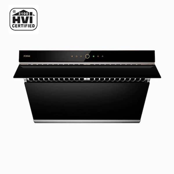 FOTILE Slant Vent 1000-CFM with Motion and Touch Activation and 2 LED  Lights 30-in 1000-CFM Ducted Onyx Black Tempered Glass Under Cabinet Range  Hoods Undercabinet Mount in the Undercabinet Range Hoods department