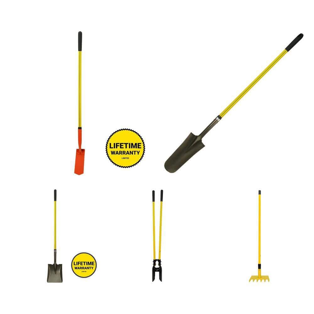 Digging Tools Example Nupla 48 in. Shovel Combo: V-Type Steel Blade Trenching, Drain Spade ...