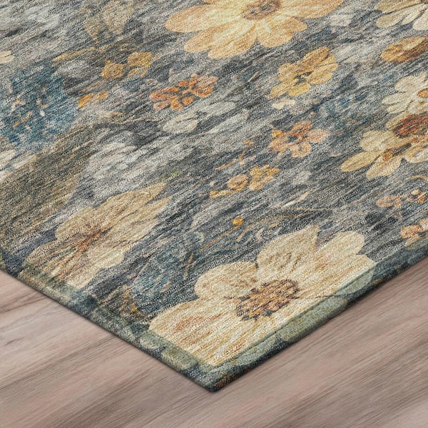 Chantille Machine Washable Indoor/Outdoor Abstract ACN2947 Pewter 9 ft. x 12 ft. Area Rug