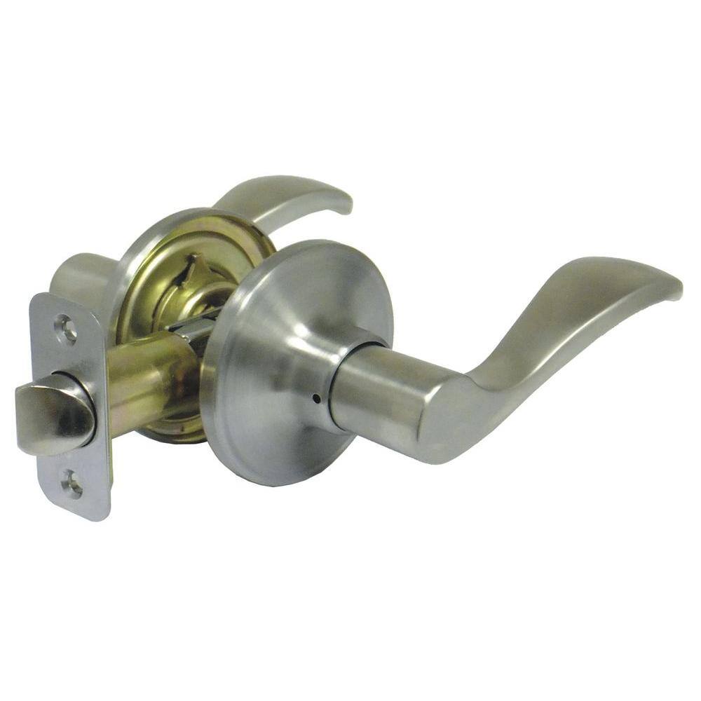 Faultless Wave Satin Nickel Passage Hall/Closet Door Handle