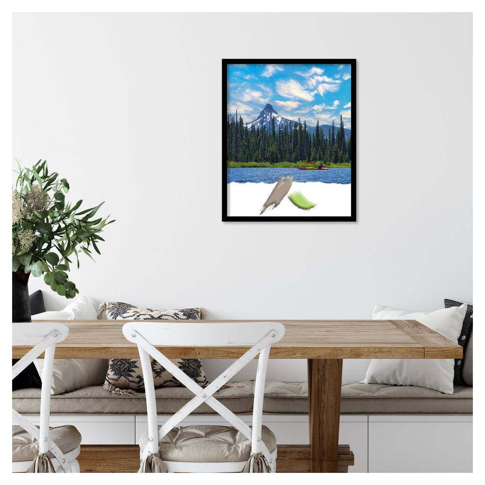 Black Matte Wood Deep Picture Frame 18 x 22 Inches