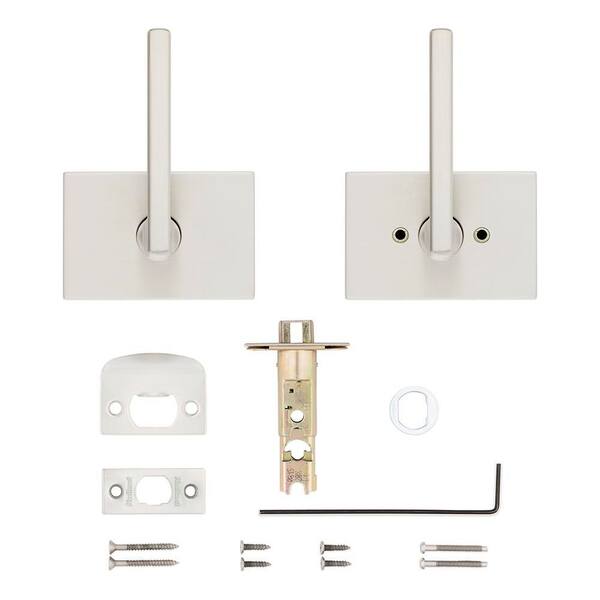 Kwikset Halifax Rectangle Rose Satin Nickel Passage Hall/Closet