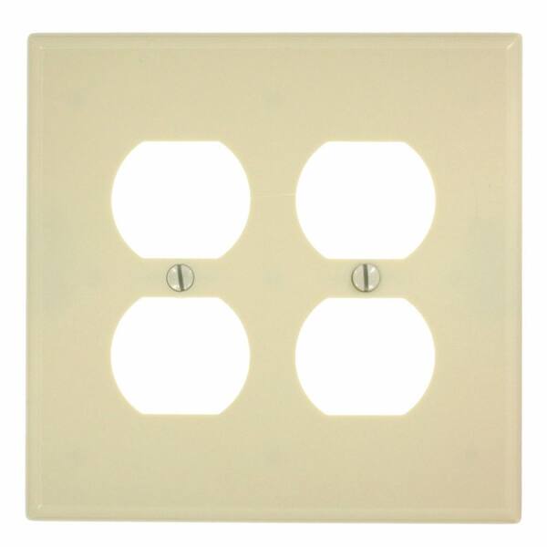 10 Cooper Ivory Standard 2G Receptacle Thermoset Wallplate Outlet Covers 2150V 