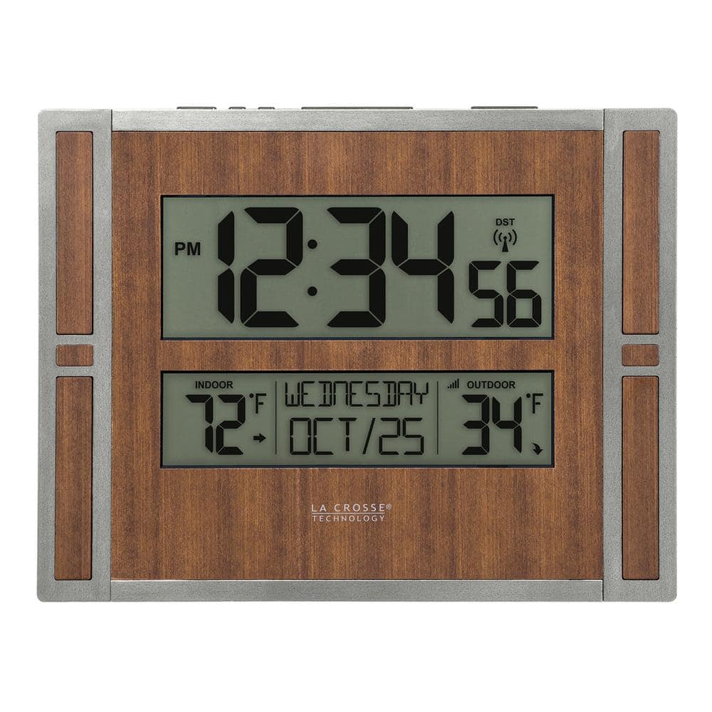 La Crosse Technology Atomic Digital, Digital Clock With Indoor Outdoor Temperature