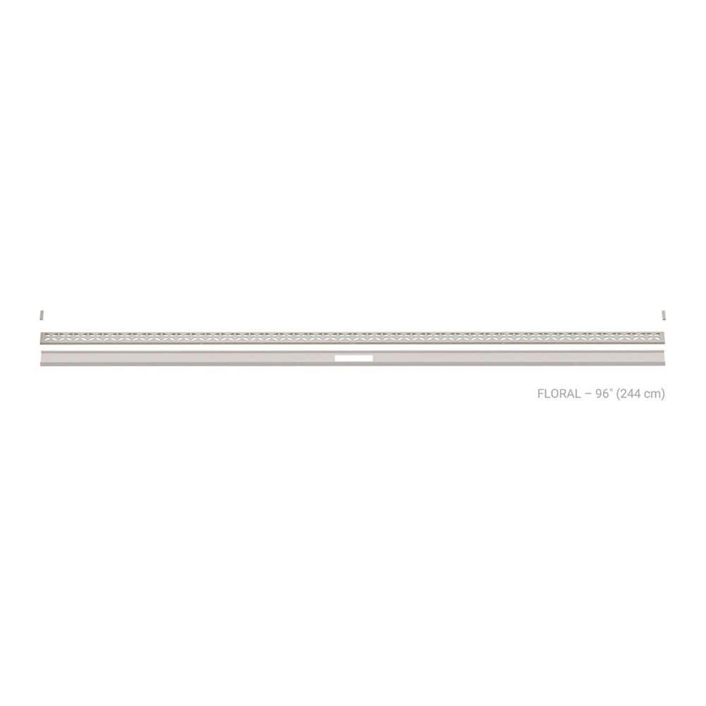 Kerdi-Line-Vario Greige 96 in. Floral Grate and Channel Floor Installation Kit for Accessory price history on PriceWatchPro