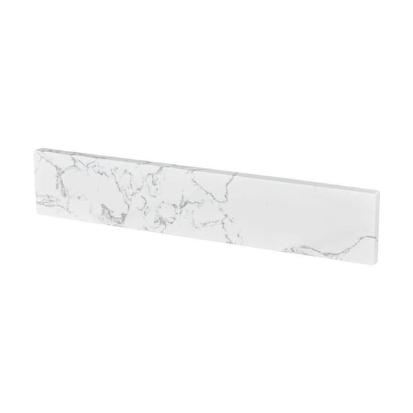 21.25 in. W Engineered Stone Vanity Sidesplash in White