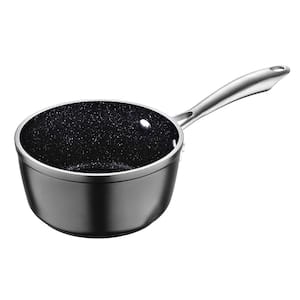 1.2 qt. Aluminum Durable Sauce Pan in Black
