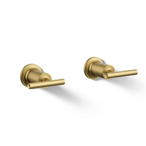 KOHLER Purist 2-Handle High-Flow Valve Trim Kit in Vibrant Brushed Moderne Brass (Valve Not Included)