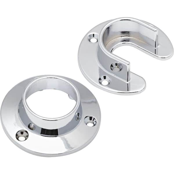 Stanley-National Hardware 1-5/16 in. Chrome Flange Set in Polished Chrome