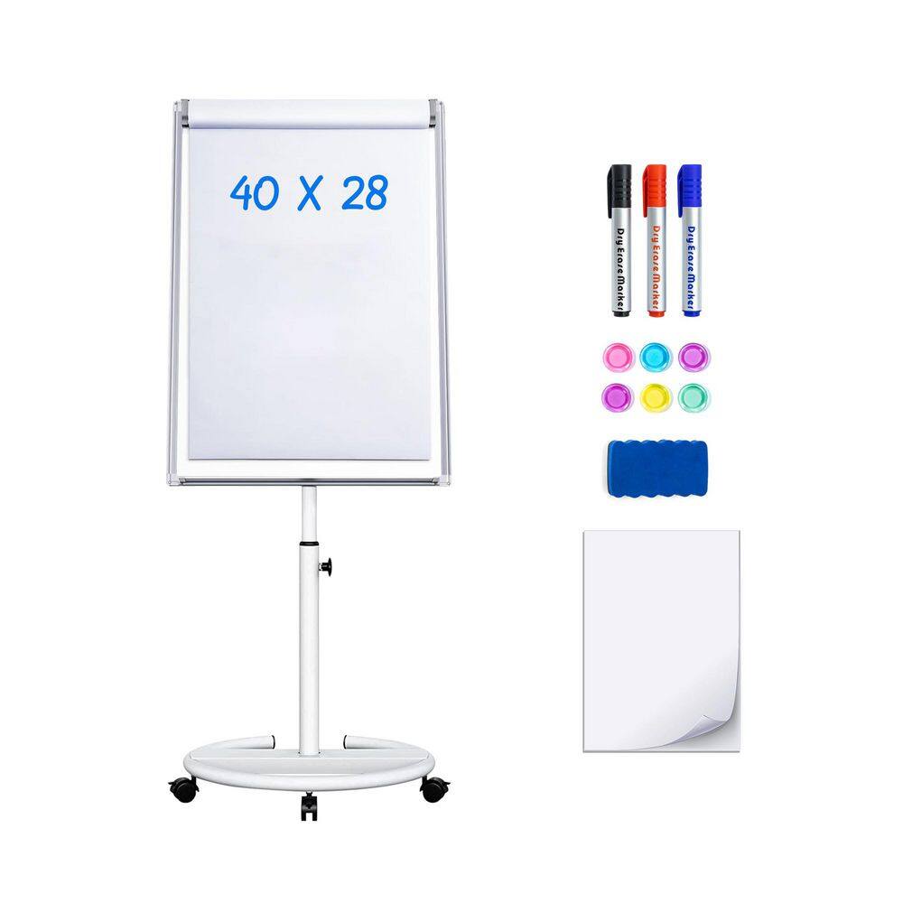 Mobile Bulletin Boards- 40x28 inches Portable Whiteboard White Board Flipchart Board with 25 Sheets Paper Pad price history on PriceWatchPro