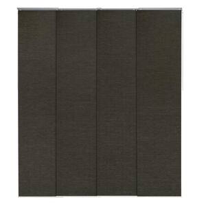 Ripple Mocha Sheer Adjustable Sliding Panel Blind with 23 in. Slates up to 86 in. W x 96 in. L