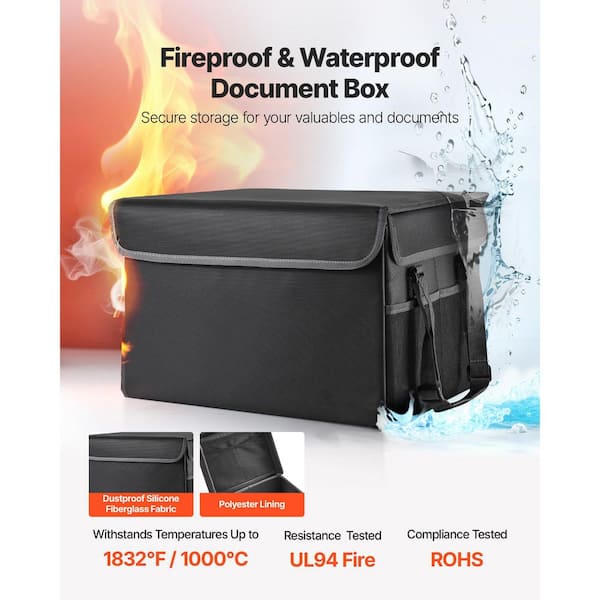 SKYSHALO Fireproof Document Box, 1832 ℉ Heat Insulated Fireproof