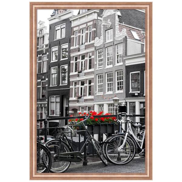 Amanti Art Harmony Rose Gold Wood Picture Frame Opening Size 24 x 36 in.