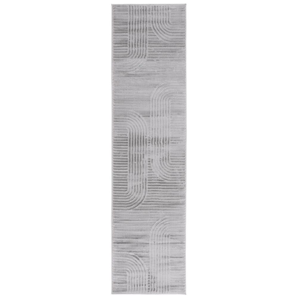 Saylor 2 ft. x 6 ft. Gray Arches Striped Runner Rug price history on PriceWatchPro
