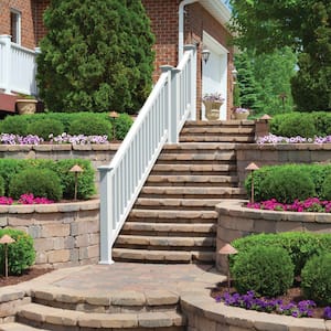 T-Rail 8 ft. x 36 in. (Actual Size: 91-3/4 L x 34-1/15 in. H) Vinyl Railing Stair Kit