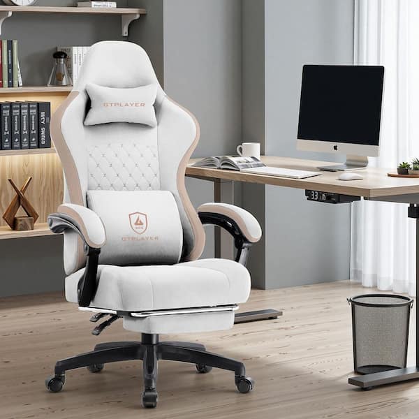 ComHoma Big and Tall Faux Leather Office Chair with Lumbar Support