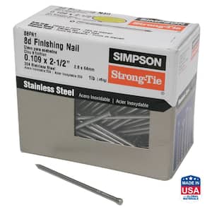0.113 in. x 2-1/2 in. Type 304 Stainless Steel Finishing Nail (1 lb.)
