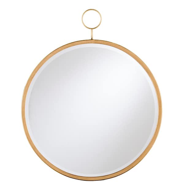 Southern Enterprises Scottsdale 27.5 in. x 22.75 in. Transitional Round Metal Framed Mirror