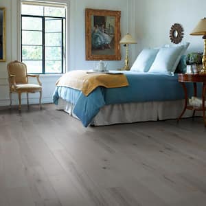 Avila Maple 3/8 in. T x 6.5 in. W Click Lock Wire Brushed Engineered Hardwood Flooring (23.6 sq. ft./case)