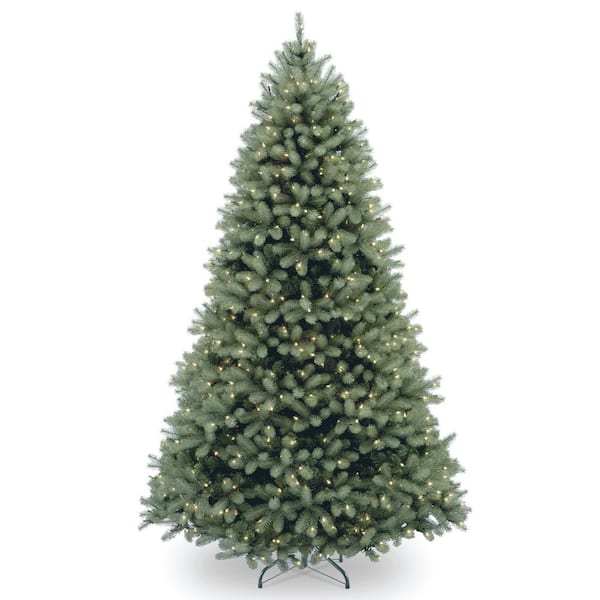 National Tree Company 6-1/2 ft. Feel Real Downswept Douglas Blue Fir Hinged Tree with 650 Clear Lights