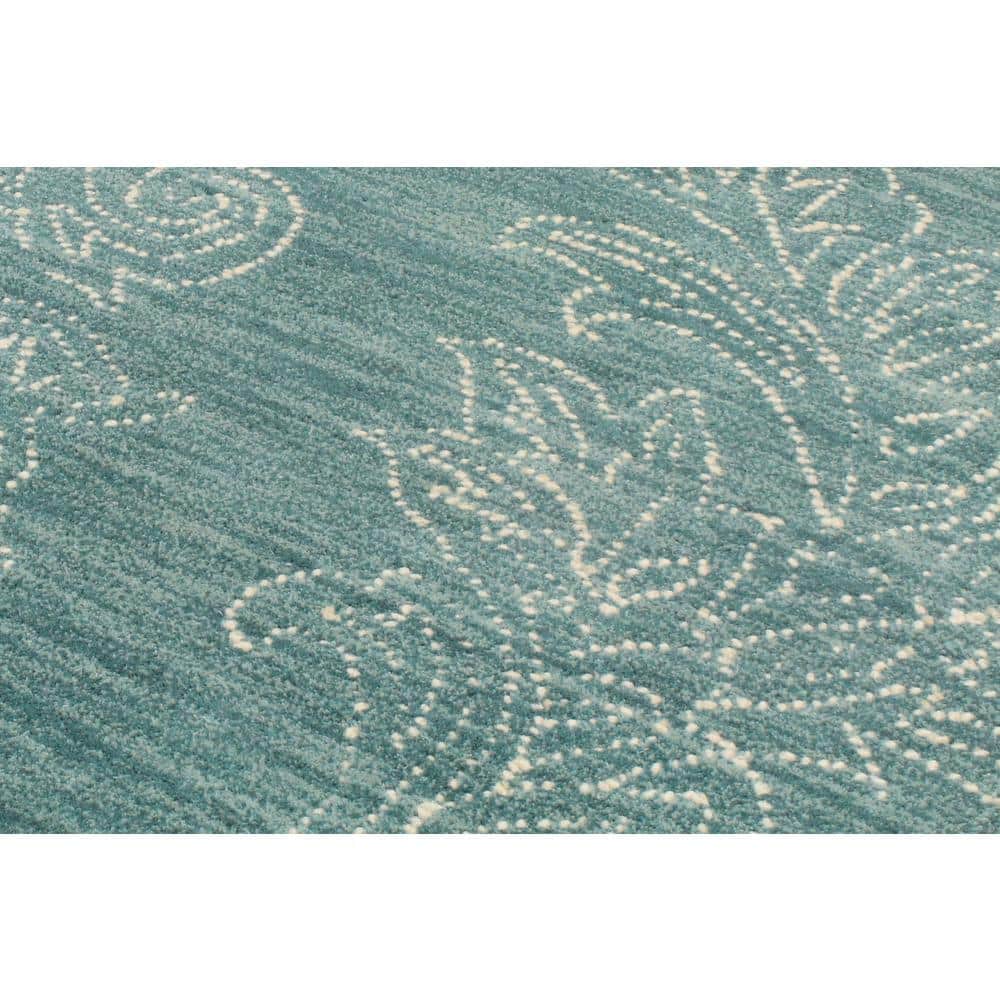 Handmade Teal Wool Rectangular 8' x 10' Tufted Area Rug