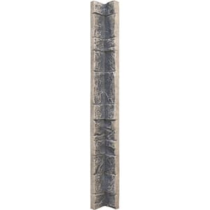 3 in. x 3 in. Linen Graphite Composite Universal Inside Corner for StoneWall Faux Stone Siding Panels