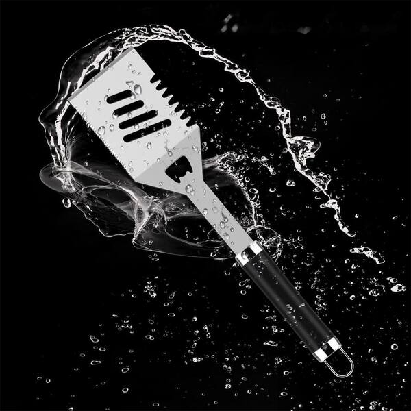 Dyiom Outdoor Black BBQ Tool Set, Stainless Steel Handle