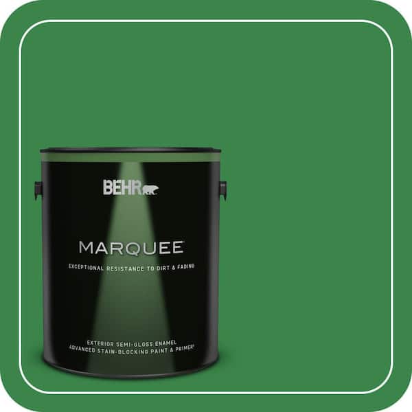 BEHR MARQUEE 1 gal. #450B-7 Green Grass Semi-Gloss Enamel Exterior Paint & Primer