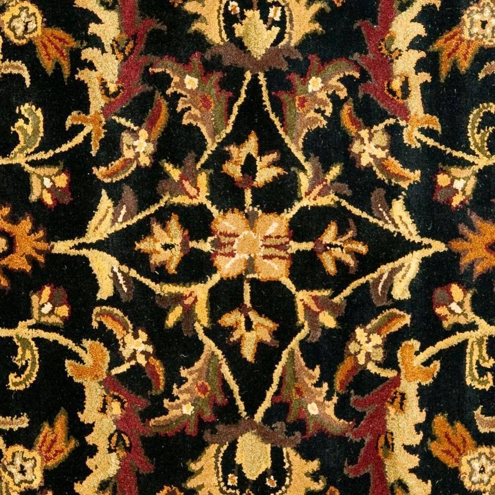 Heritage Black and Red Hand-Tufted Wool Square Rug