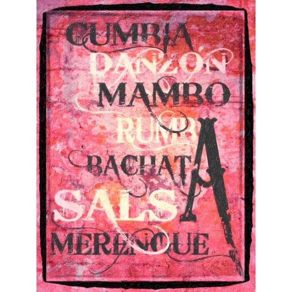 VENICE BEACH Collections Latin Dance Impasto by Grotto Studios 1 Piece Unframed Graphic Print Abstract Poster Art Print 30 in. x 40 in.